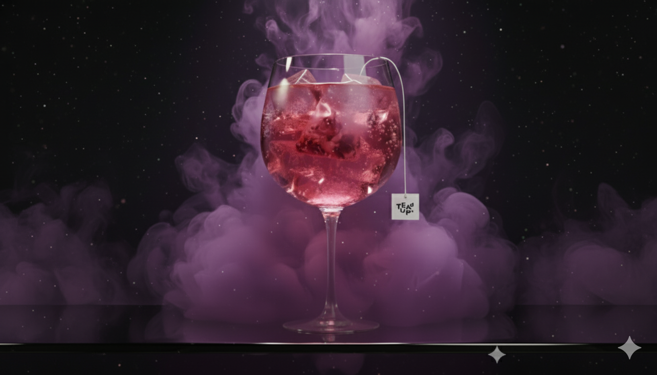 Gin Infusionsbeutel BoozyBag im Gin Glas mit Gin Tonic