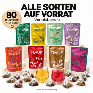 TEAdUP Vorratsbundle mit acht Sorten und 80 BoozyBags
